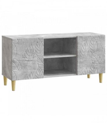 vidaXL TV Cabinet 102 x 34.5 x 50 cm Concrete Grey Engineered Wood — V0672202841