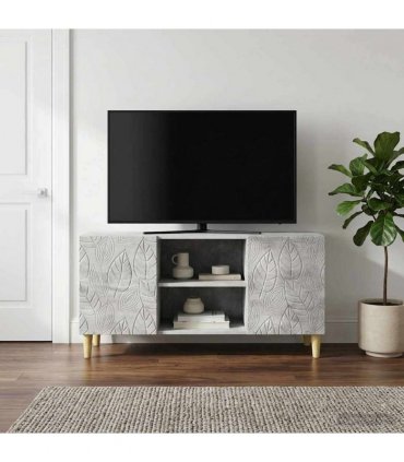 vidaXL TV Cabinet 102 x 34.5 x 50 cm Concrete Grey Engineered Wood — V0672202841