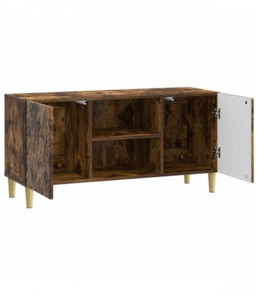 vidaXL TV Cabinet 102 x 34.5 x 50 cm Smoked Oak Engineered Wood — V0672202842
