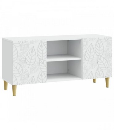 vidaXL TV Cabinet 102 x 34.5 x 50 cm White Engineered Wood — V0672202844