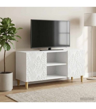 vidaXL TV Cabinet 102 x 34.5 x 50 cm White Engineered Wood — V0672202844