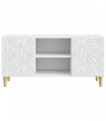 vidaXL TV Cabinet 102 x 34.5 x 50 cm White Engineered Wood — V0672202844