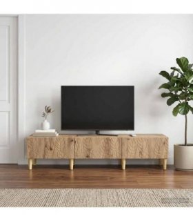 vidaXL TV Cabinet 147 x 34.5 x 30 cm Artisan Oak Engineered Wood