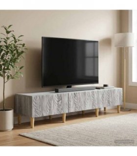 vidaXL TV Cabinet 147 x 34.5 x 30 cm Grey Sonoma Engineered Wood