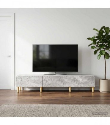 vidaXL TV Cabinet 147 x 34.5 x 30 cm Concrete Grey Engineered Wood