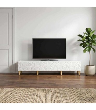 vidaXL TV Cabinet 147 x 34.5 x 30 cm White Engineered Wood