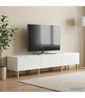 vidaXL TV Cabinet 147 x 34.5 x 30 cm High Gloss White Engineered Wood