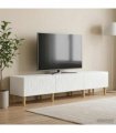 vidaXL TV Cabinet 147 x 34.5 x 30 cm High Gloss White Engineered Wood