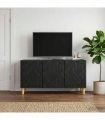 vidaXL TV Cabinet 99 x 34.5 x 50 cm Black Engineered Wood