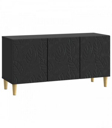 vidaXL TV Cabinet 99 x 34.5 x 50 cm Black Engineered Wood