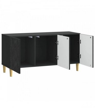 vidaXL TV Cabinet 99 x 34.5 x 50 cm Black Engineered Wood