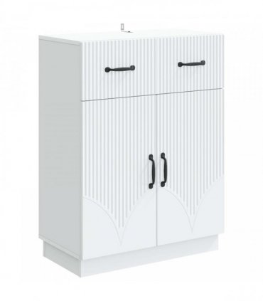vidaXL Sideboard with Drawer White 66 x 34.5 x 87 cm Engineered Wood