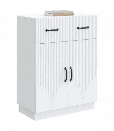 vidaXL Sideboard with Drawer White 66 x 34.5 x 87 cm Engineered Wood