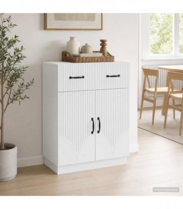 vidaXL Sideboard with Drawer White 66 x 34.5 x 87 cm Engineered Wood