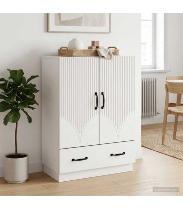 vidaXL Sideboard with Drawer White 66 x 34.5 x 92 cm Engineered Wood — V0672202892