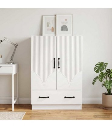 vidaXL Sideboard with Drawer White 66 x 34.5 x 92 cm Engineered Wood — V0672202892