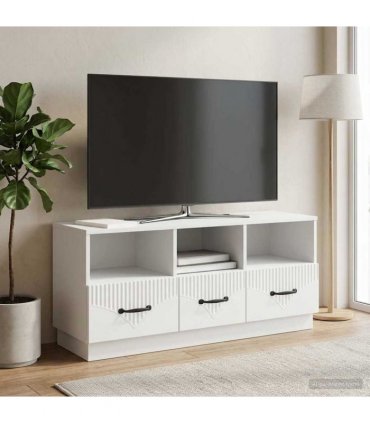 vidaXL TV Cabinet with Drawer White 102 x 34.5 x 47 cm Engineered Wood