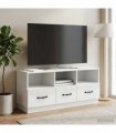 vidaXL TV Cabinet with Drawer White 102 x 34.5 x 47 cm Engineered Wood