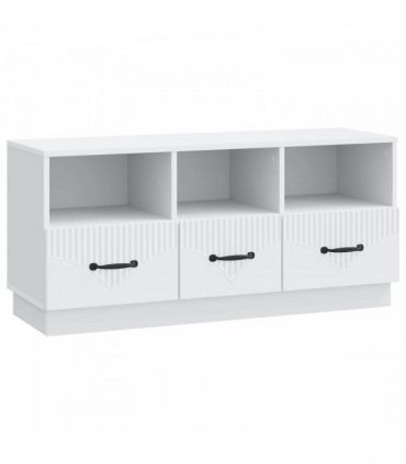 vidaXL TV Cabinet with Drawer White 102 x 34.5 x 47 cm Engineered Wood
