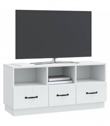 vidaXL TV Cabinet with Drawer White 102 x 34.5 x 47 cm Engineered Wood