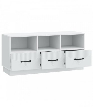 vidaXL TV Cabinet with Drawer White 102 x 34.5 x 47 cm Engineered Wood