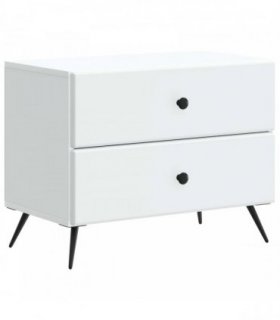vidaXL Bedside Cabinet White 62 x 34.5 x 47.5 cm Engineered Wood — V0672202899
