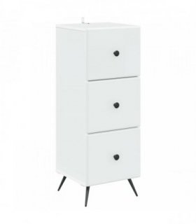 vidaXL Drawer Cabinet White 33 x 34.5 x 90 cm Engineered Wood — V0672202904