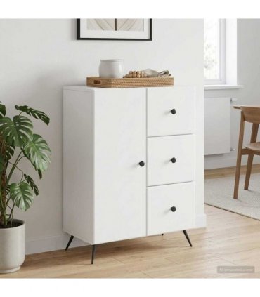 vidaXL Sideboard with Drawer White 66 x 34.5 x 90 cm Engineered Wood — V0672202905