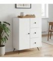 vidaXL Sideboard with Drawer White 66 x 34.5 x 90 cm Engineered Wood — V0672202905