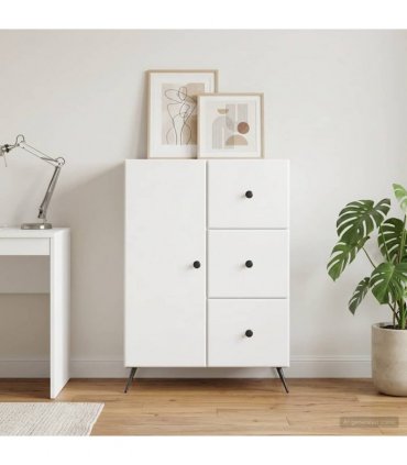 vidaXL Sideboard with Drawer White 66 x 34.5 x 90 cm Engineered Wood — V0672202905