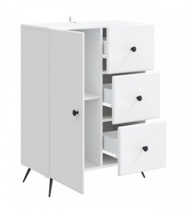 vidaXL Sideboard with Drawer White 66 x 34.5 x 90 cm Engineered Wood — V0672202905