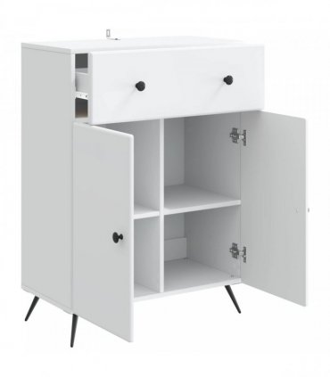 vidaXL Sideboard with Drawer White 66 x 34.5 x 90 cm Engineered Wood — V0672202906