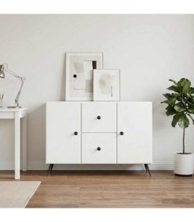 vidaXL Sideboard with Drawer White 89 x 34.5 x 60 cm Engineered Wood