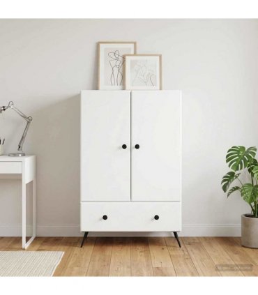 vidaXL Sideboard with Drawer White 66 x 34.5 x 95 cm Engineered Wood — V0672202909