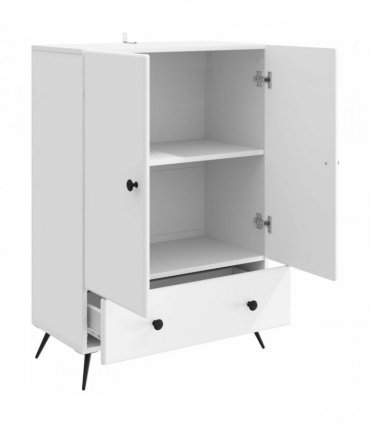 vidaXL Sideboard with Drawer White 66 x 34.5 x 95 cm Engineered Wood — V0672202909