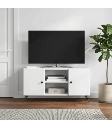 vidaXL TV Cabinet White 102 x 34.5 x 50 cm Engineered Wood — V0672202911