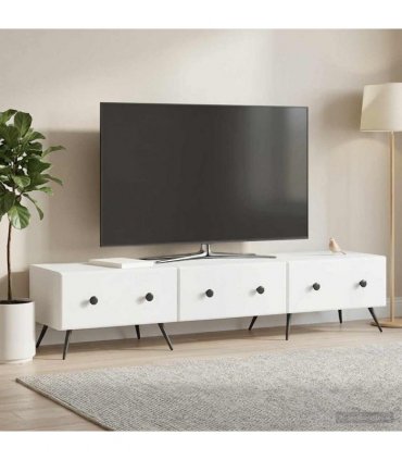 vidaXL TV Cabinet with Drawer White 147 x 34.5 x 30 cm Engineered Wood