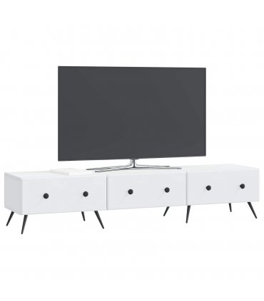 vidaXL TV Cabinet with Drawer White 147 x 34.5 x 30 cm Engineered Wood