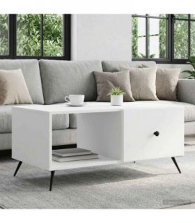 vidaXL Coffee Table White 90 x 50 x 40 cm Engineered Wood — V0672202914