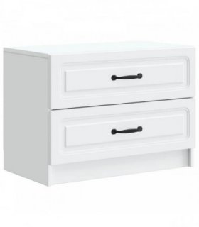 vidaXL Bedside Cabinet White 62 x 34.5 x 44.5 cm Engineered Wood