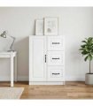vidaXL Sideboard with Drawer White 66 x 34.5 x 87 cm Engineered Wood — V0672202922