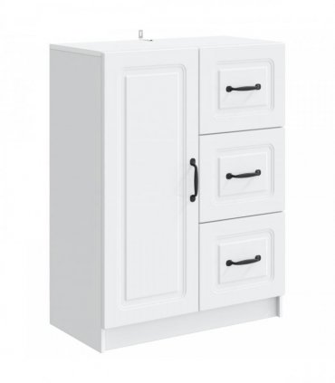 vidaXL Sideboard with Drawer White 66 x 34.5 x 87 cm Engineered Wood — V0672202922