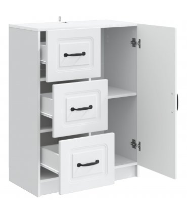 vidaXL Sideboard with Drawer White 66 x 34.5 x 87 cm Engineered Wood — V0672202922