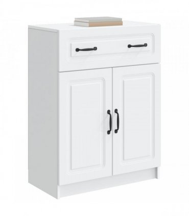 vidaXL Sideboard with Drawer White 66 x 34.5 x 87 cm Engineered Wood — V0672202923