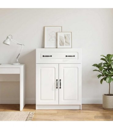 vidaXL Sideboard with Drawer White 66 x 34.5 x 87 cm Engineered Wood — V0672202923