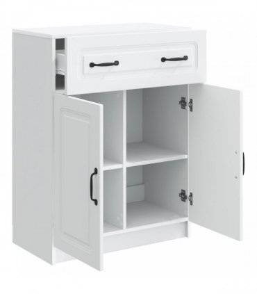 vidaXL Sideboard with Drawer White 66 x 34.5 x 87 cm Engineered Wood — V0672202923