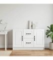 vidaXL Sideboard with Drawer White 89 x 34.5 x 57 cm Engineered Wood — V0672202925