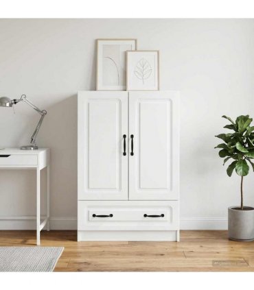 vidaXL Sideboard with Drawer White 66 x 34.5 x 92 cm Engineered Wood — V0672202926