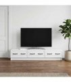 vidaXL TV Cabinet with Drawer White 147 x 34.5 x 27 cm Engineered Wood