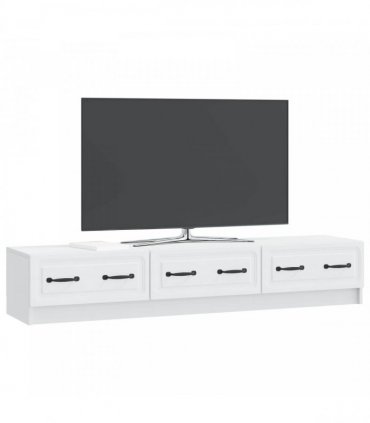 vidaXL TV Cabinet with Drawer White 147 x 34.5 x 27 cm Engineered Wood